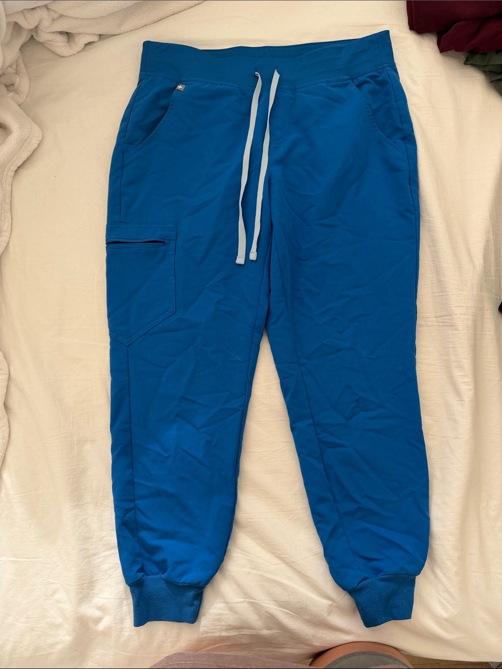 Women’s FIGA Blue Jogger Pants with Drawstring Waist